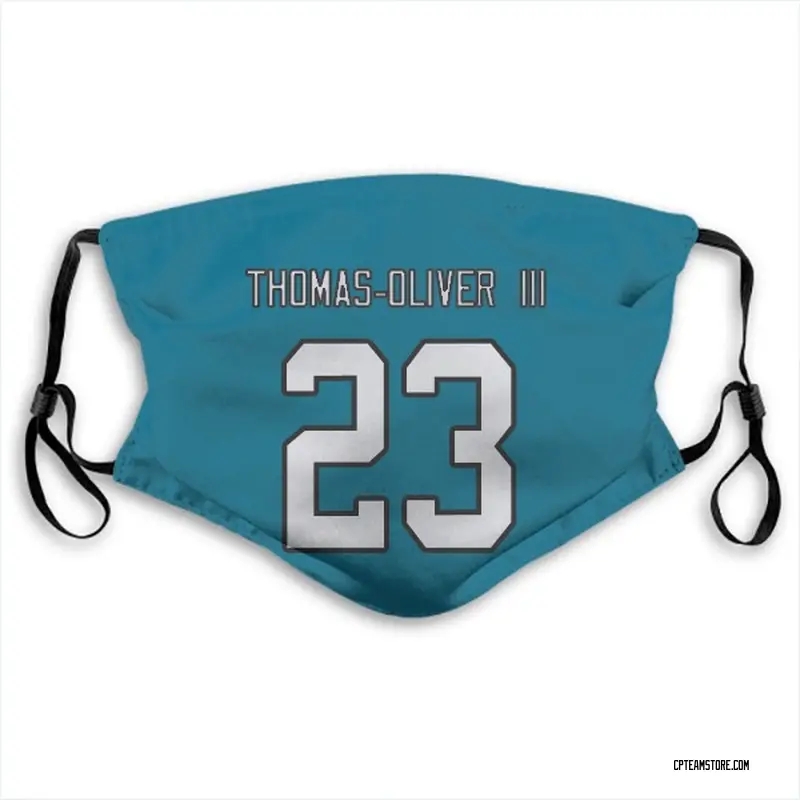 Stantley Thomas-Oliver III Carolina Panthers Jersey Name & Number Face Mask - Blue